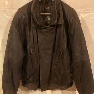 Men’s Wilson’s Brown Leather Jacket Size Large